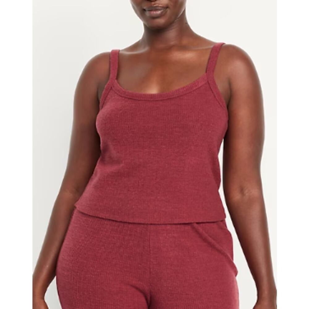 Old Navy Brushed Knit Lounge Tank Top Dark Red NEW XL Womens Redwood